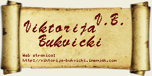Viktorija Bukvički vizit kartica